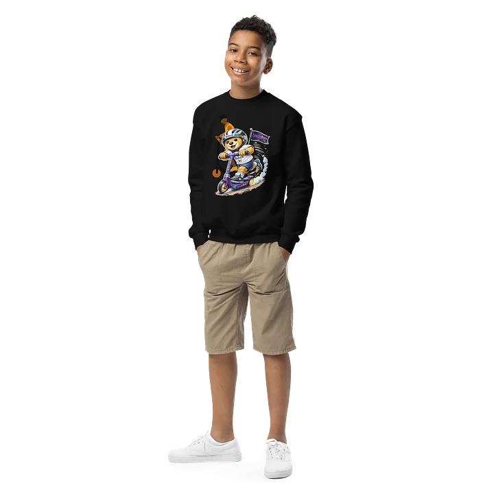 Bobzie Scooter Adventure Youth Sweatshirt | Ride With Confidence Edition by FayzieBobs product image (1)