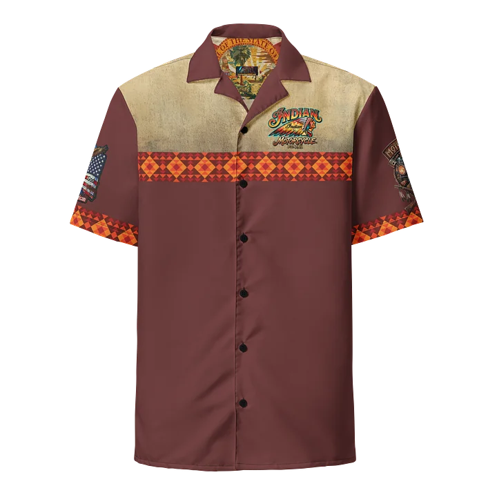 MötoGraffitti Indian Motorcycle Club Shirt Vintage Bergundy product image (1)