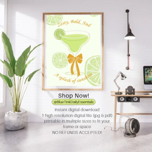 Tequila & Lime Aesthetic Wall Art product image (2)