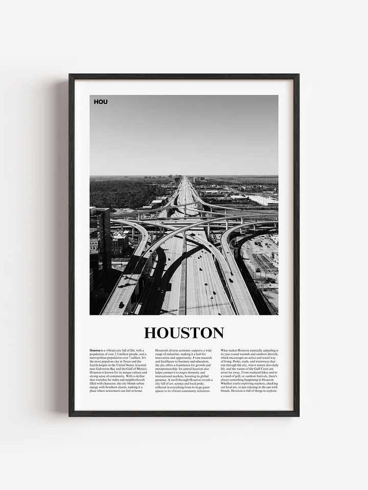Houston 02 Newspaper Poster | Framed product image (1)