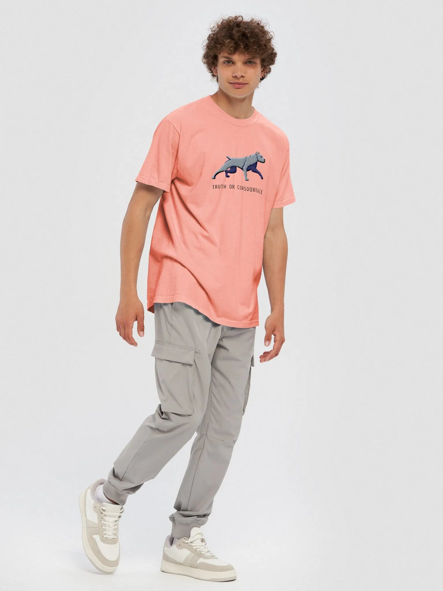 Truth or Corsoquence T-Shirt(Embroidered) of a Cane Corso(Blue) product image (9)