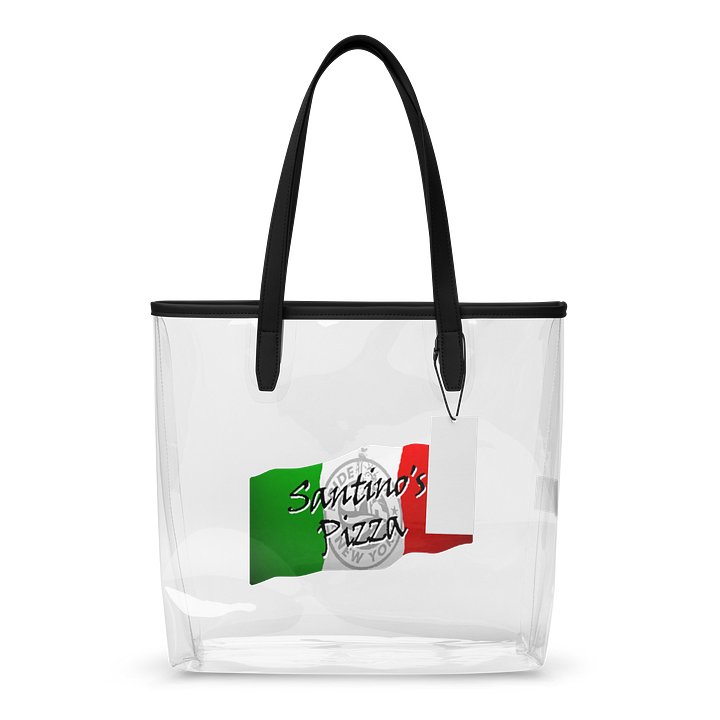 Santino's Ny Pizza: Italian Flag Clear Tote Bag product image (1)