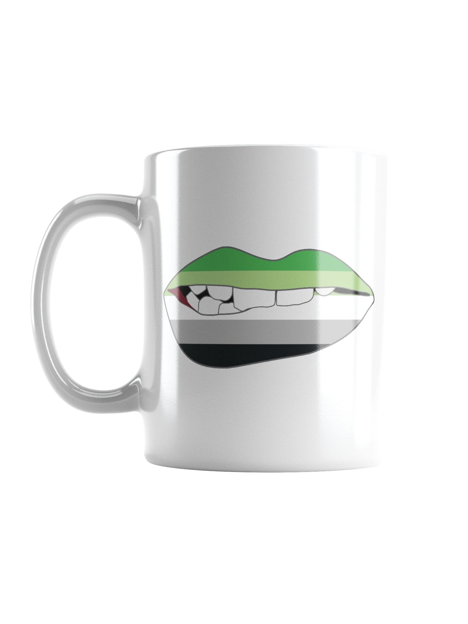 Aromantic Pride Flag Biting Lips Mug product image (6)