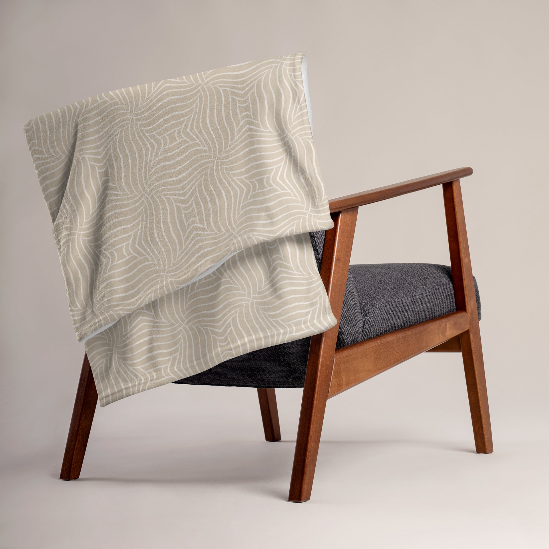 Warm Beige Minimalism Throw Blanket product image (2)