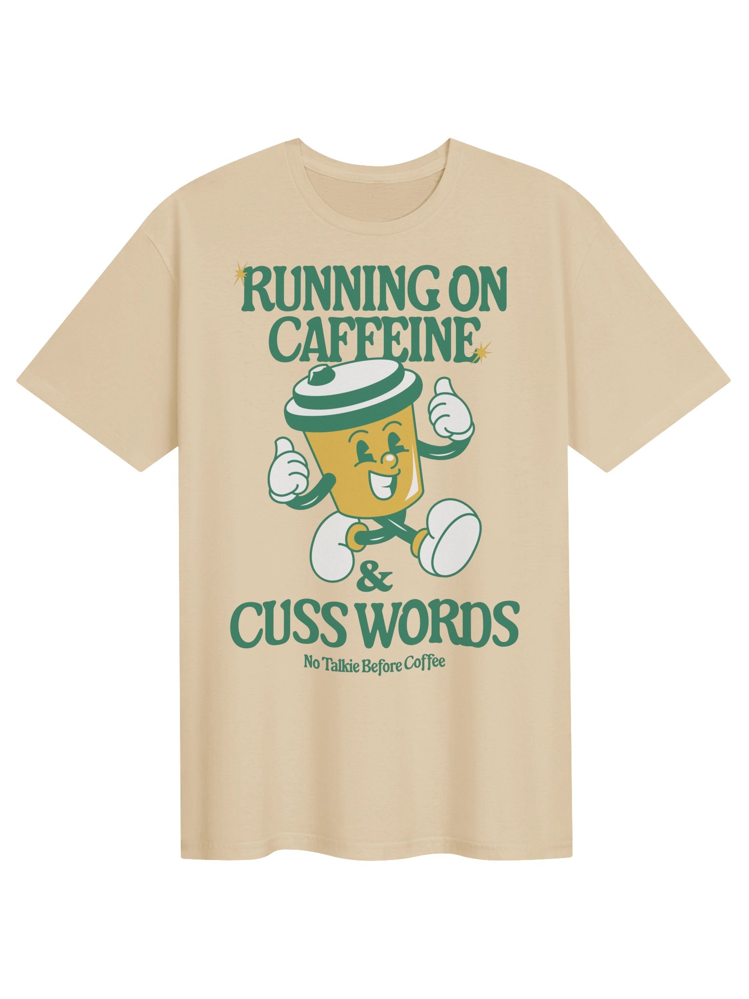 Running on Caffeine Coffee Mascot Tee product image (5)