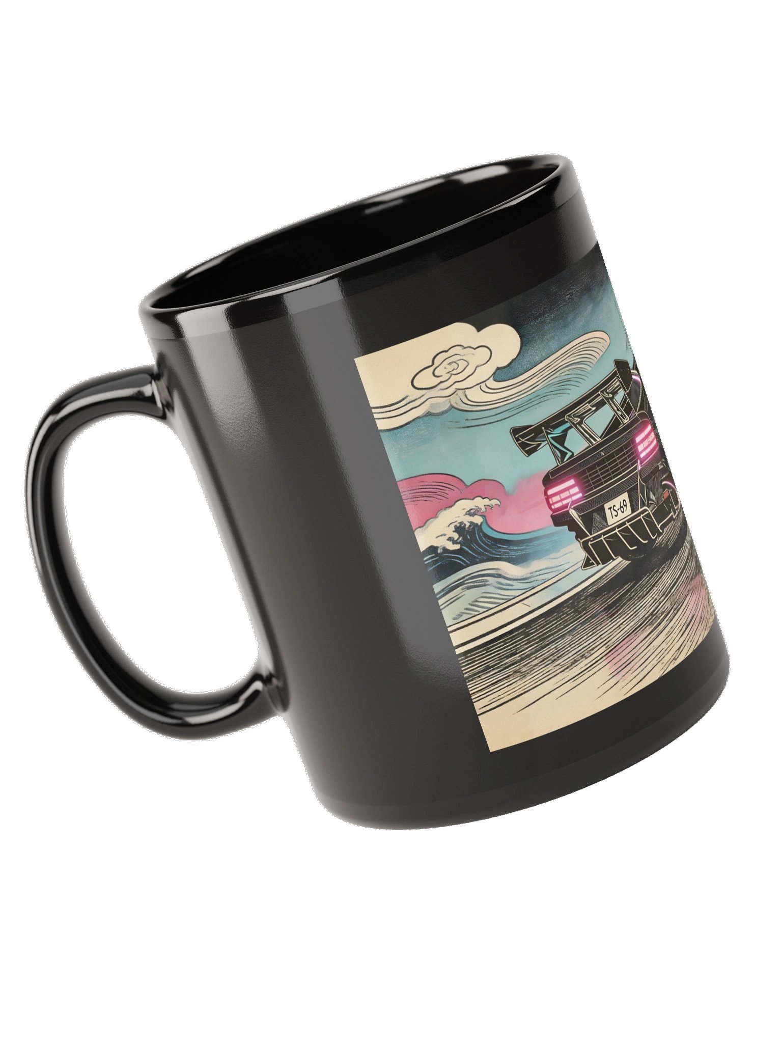 TS-69 Ukiyo-e Mug | Black Glossy Mug product image (5)