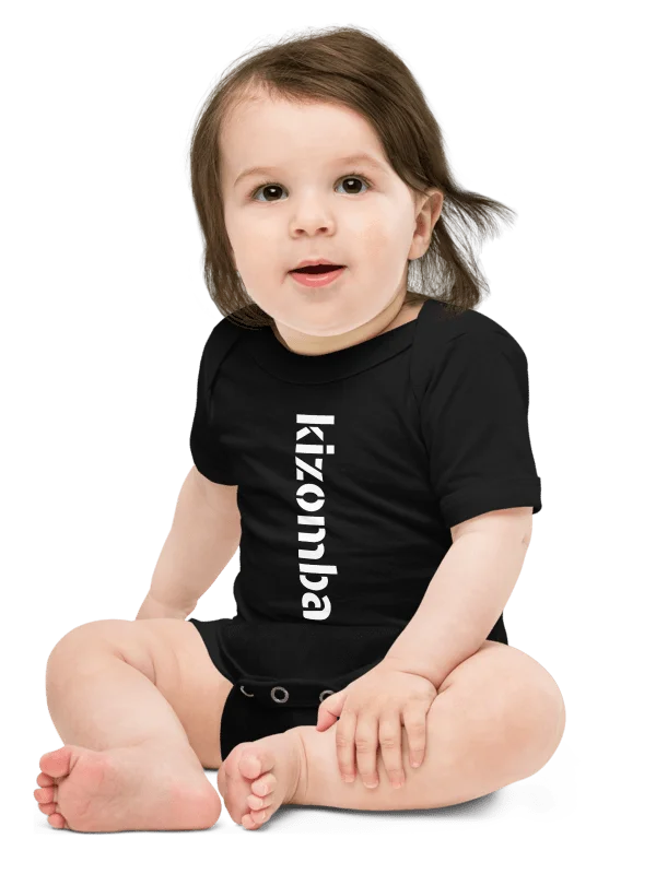 KIZOMBA - BABY SHORT SLEEVE - ONESIE - BLACK product image (2)
