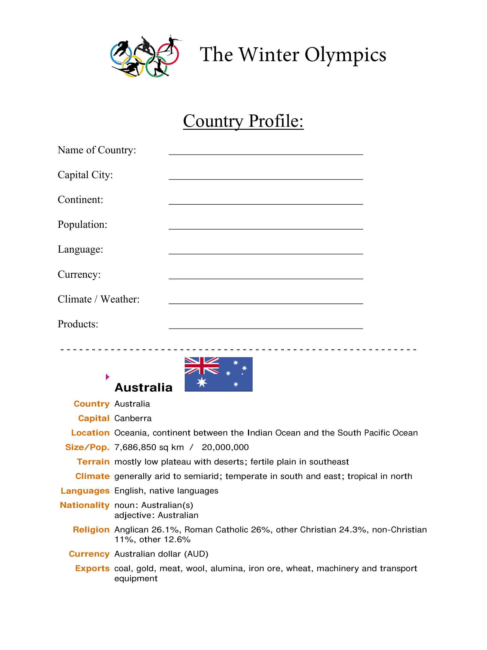 The Winter Olympics. Quiz And Project product image (5)