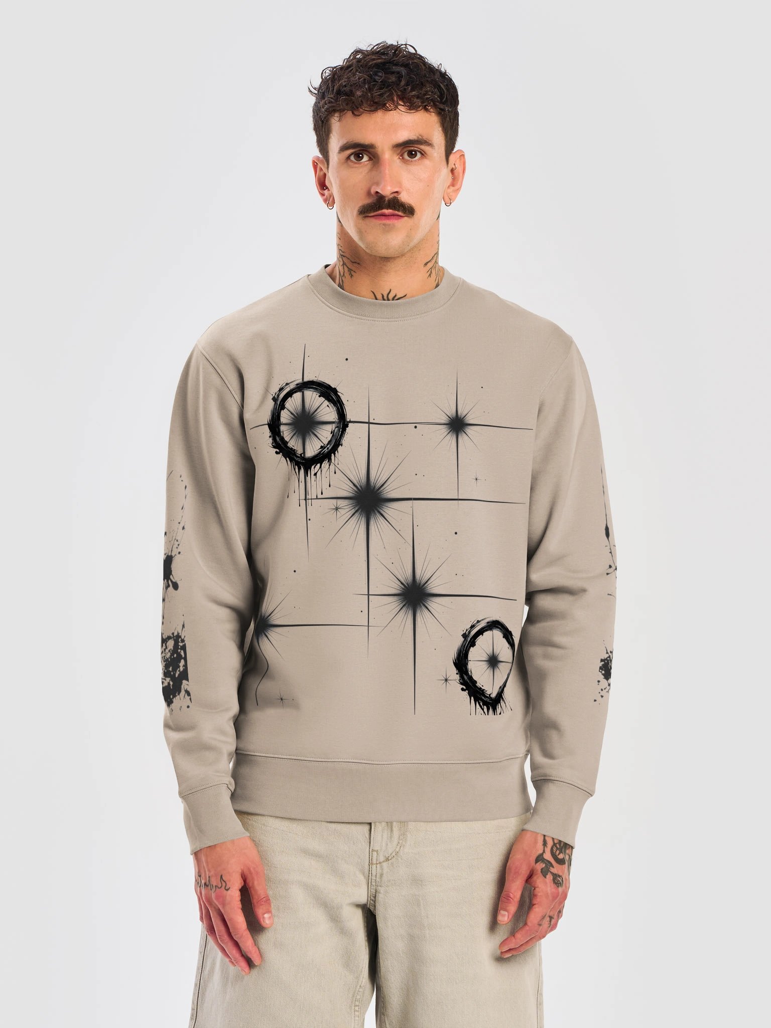 Cosmic Burst Black & White Sweatshirt product image (14)