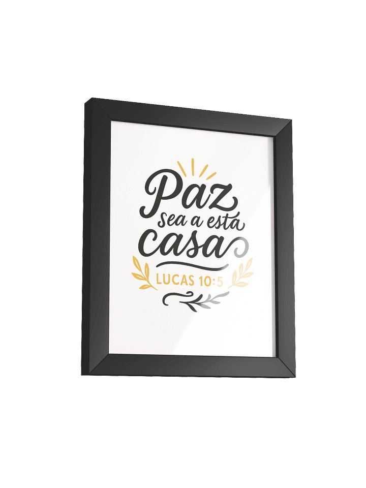 Framed Christian Poster (Spanish) – Luke 10:5 product image (14)