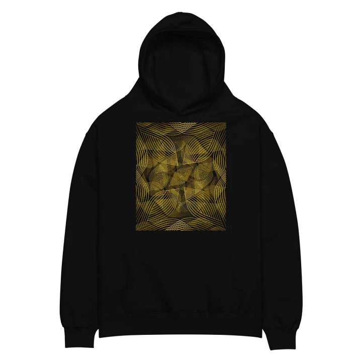 Hoodie with golden lines and leaf design product image (2)