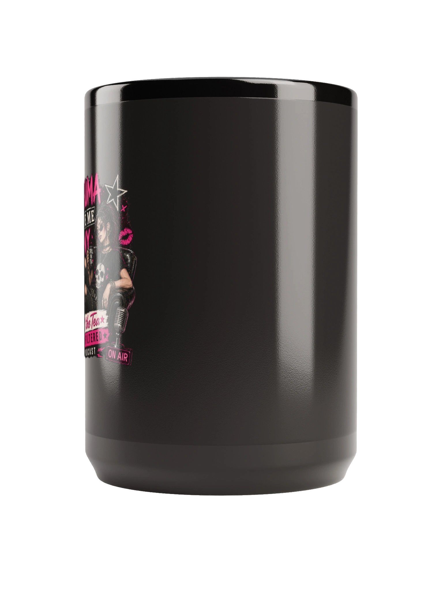 Trauma Made Me Funny Black Mug product image (2)