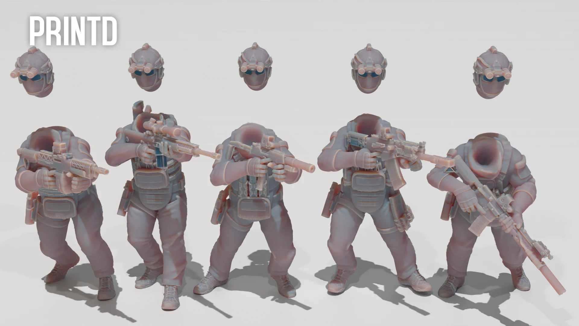 Heavy PMC High Risk Contractors - Modern Warfare Wargame Hobby Resin Scale Models product image (2)