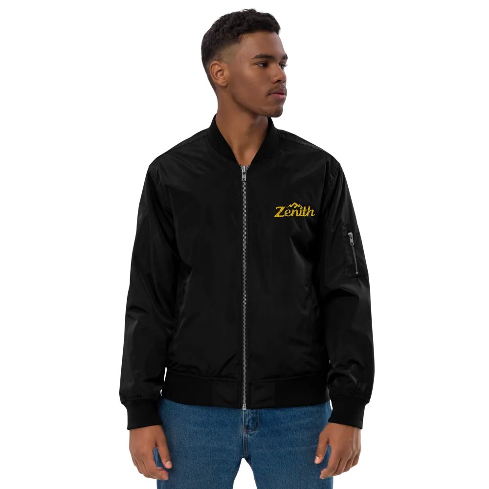 Zenith Unisex Eco-Friendly Recycled Bomber Jacket - Sustainable Style in Black and Army Green product image (9)