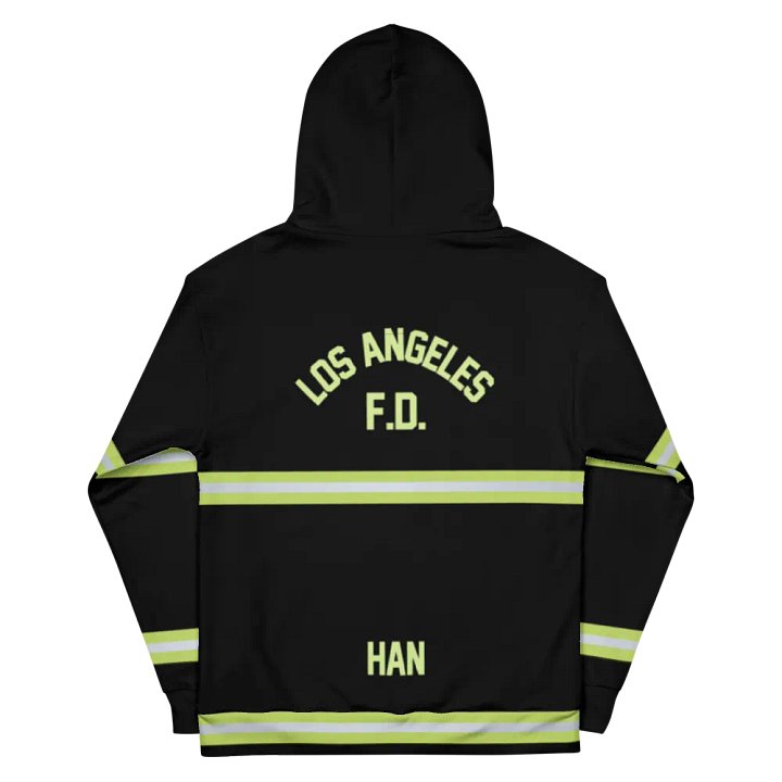 Firefighter Mr. April • All-Over Print Hoodie product image (1)