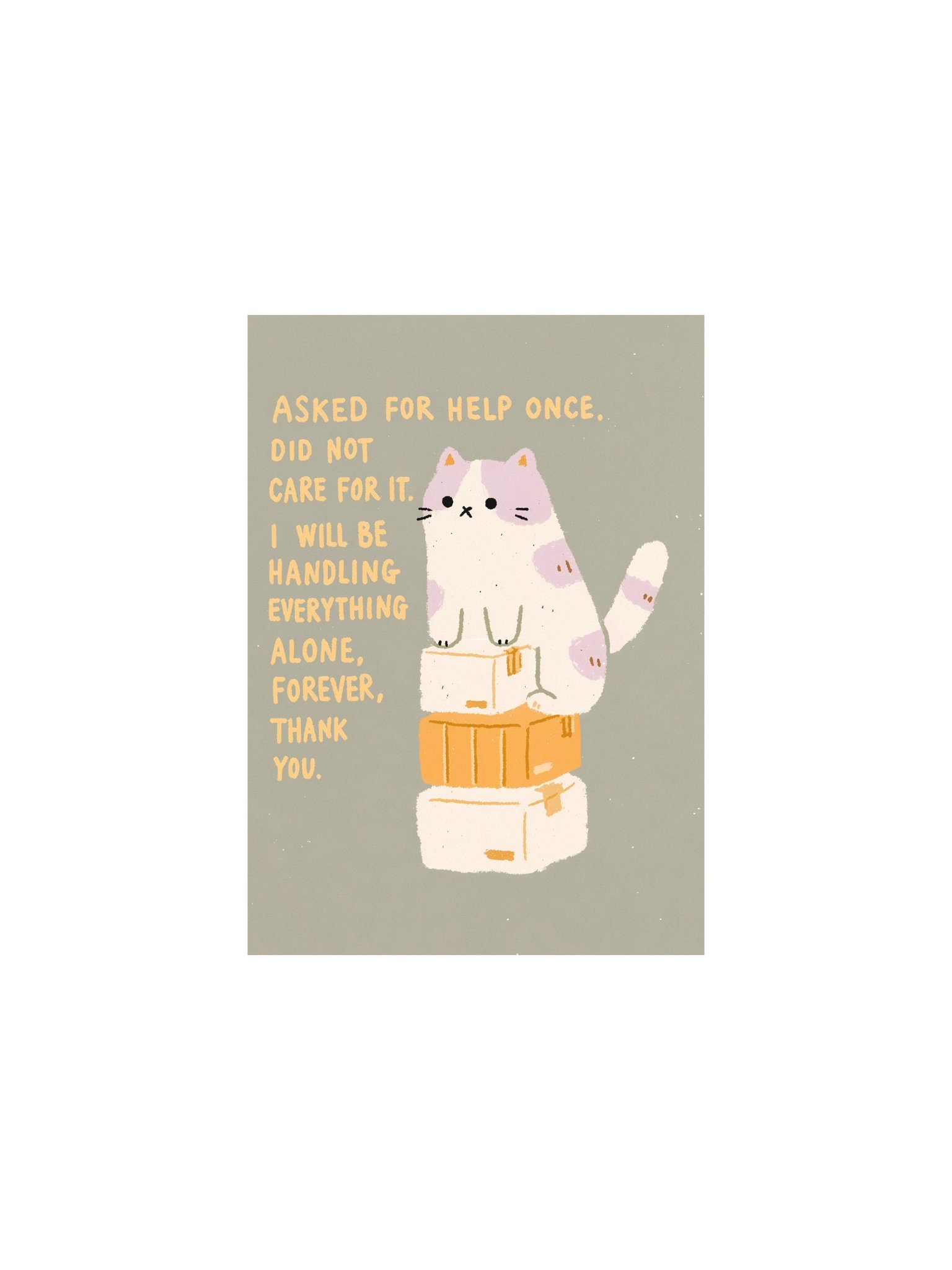 Handling It Alone Cat Poster product image (4)