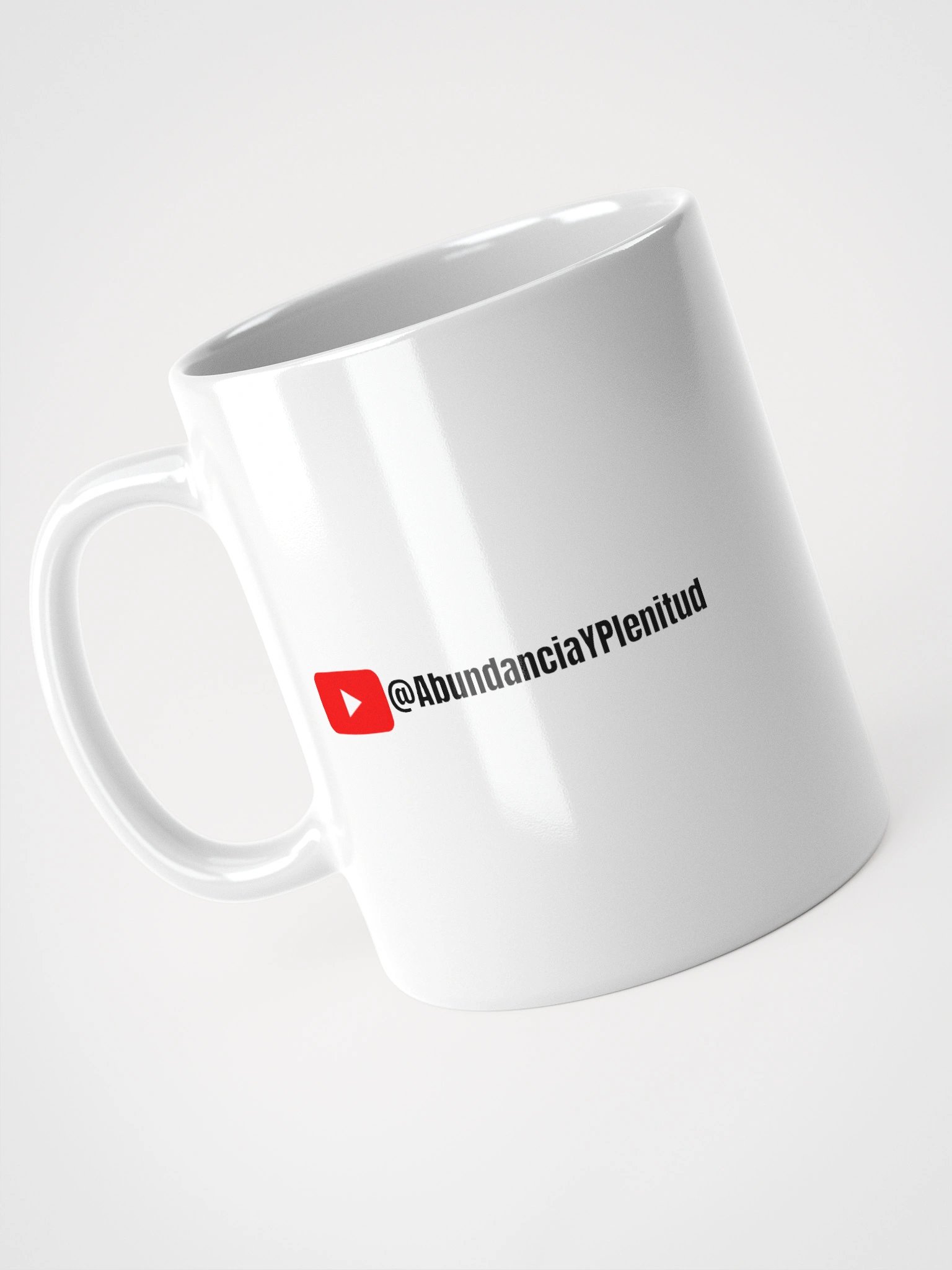 Taza blanca brillante con Mujer Meditando product image (8)