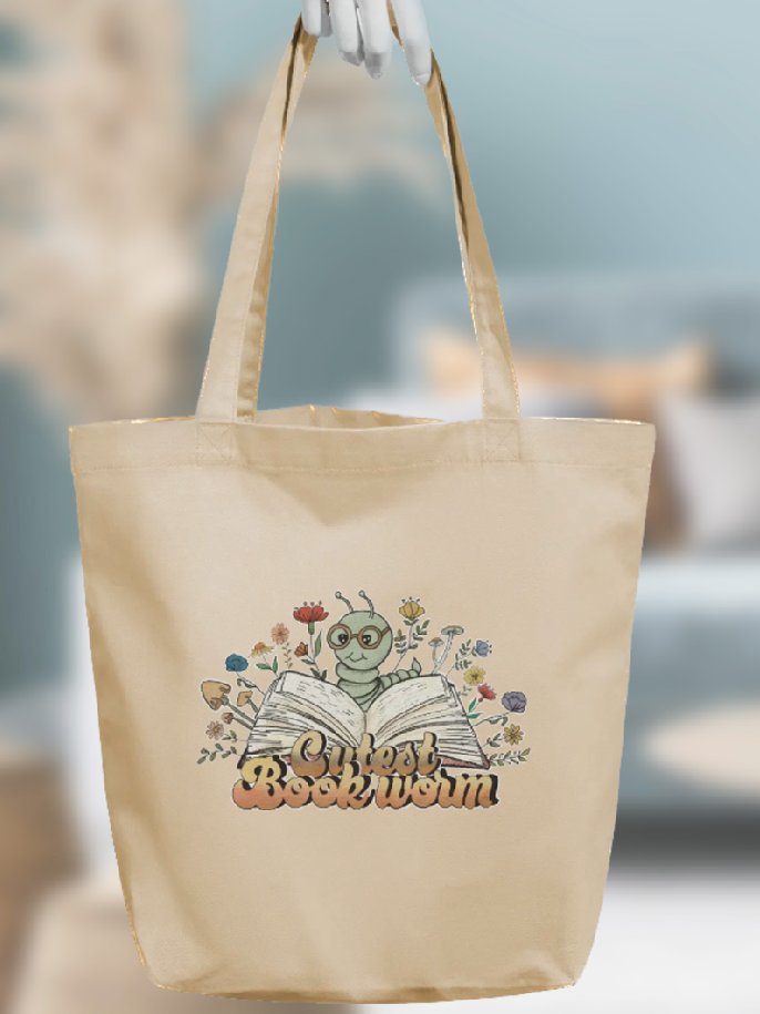 Book Worm Tote Bag product image (1)