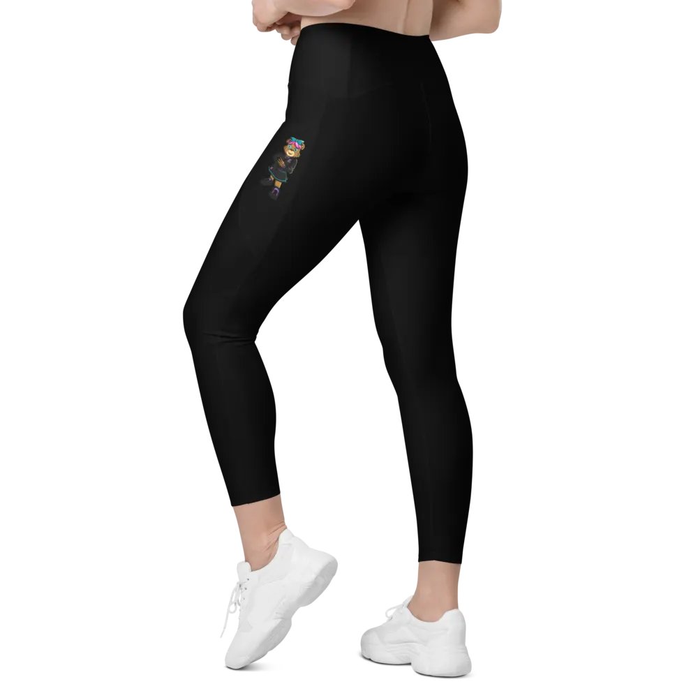 Standing Girl Bear Black Pants with Pockets product image (5)