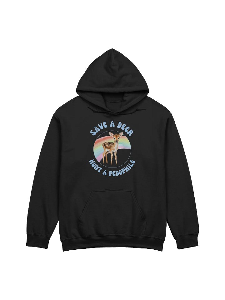 Save A Deer Hunt A Pedophile Rainbow Hoodie product image (1)