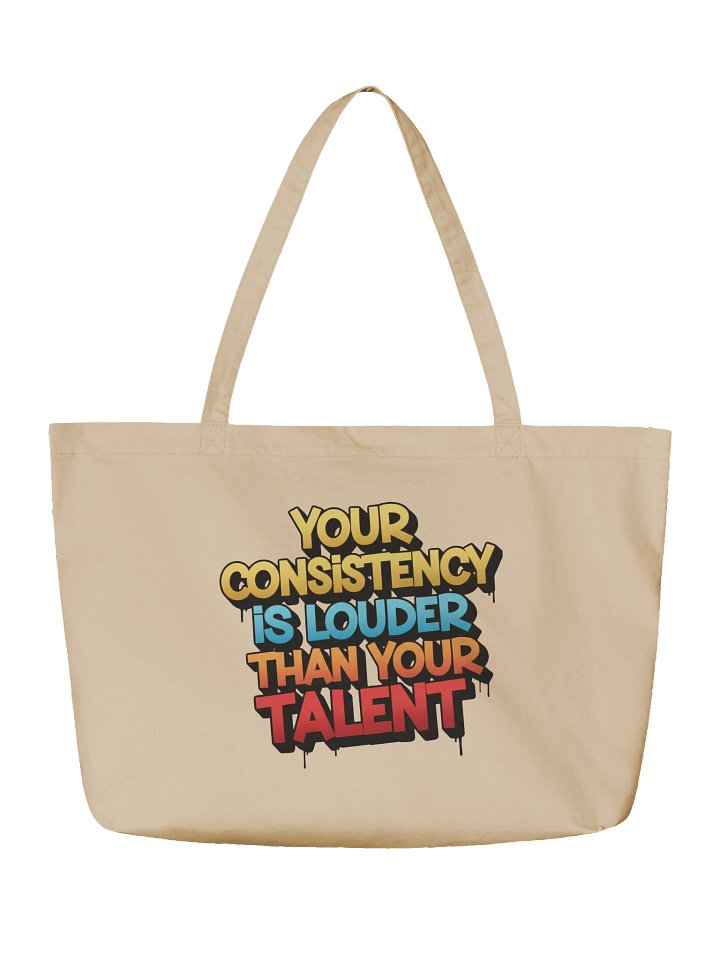 Louder Than Talent — Bold Typographic Tote product image (2)