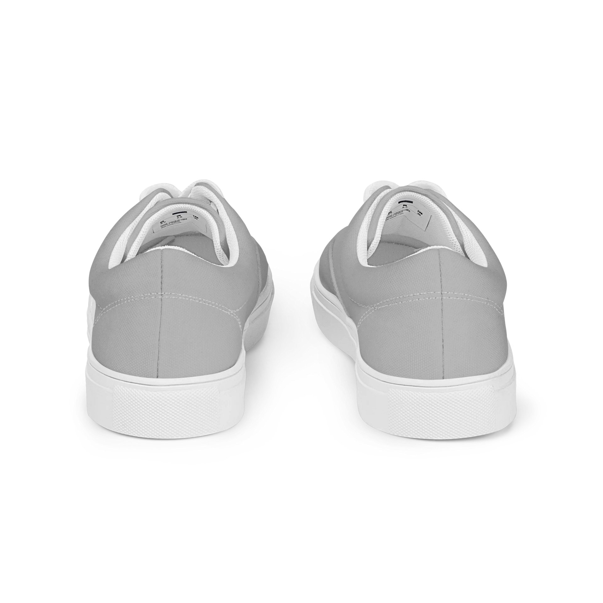 Sleek Gray Lace-Up Canvas Shoes product image (7)
