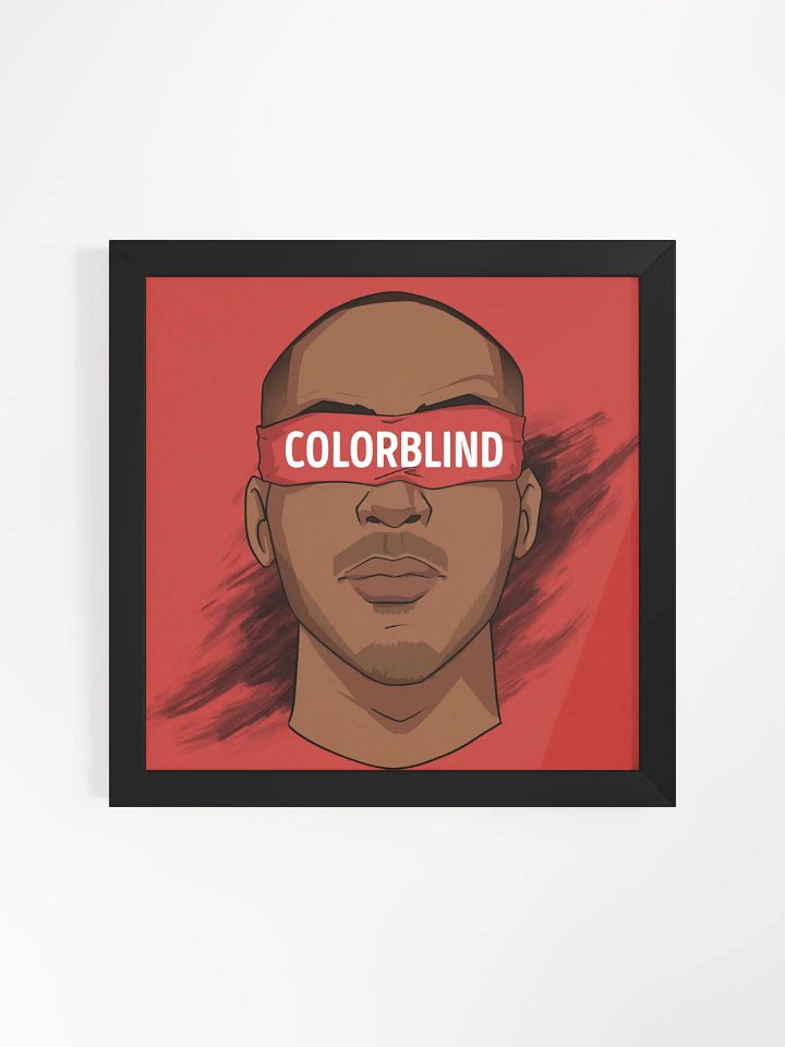 COLORBLIND Square Poster Framed product image (1)