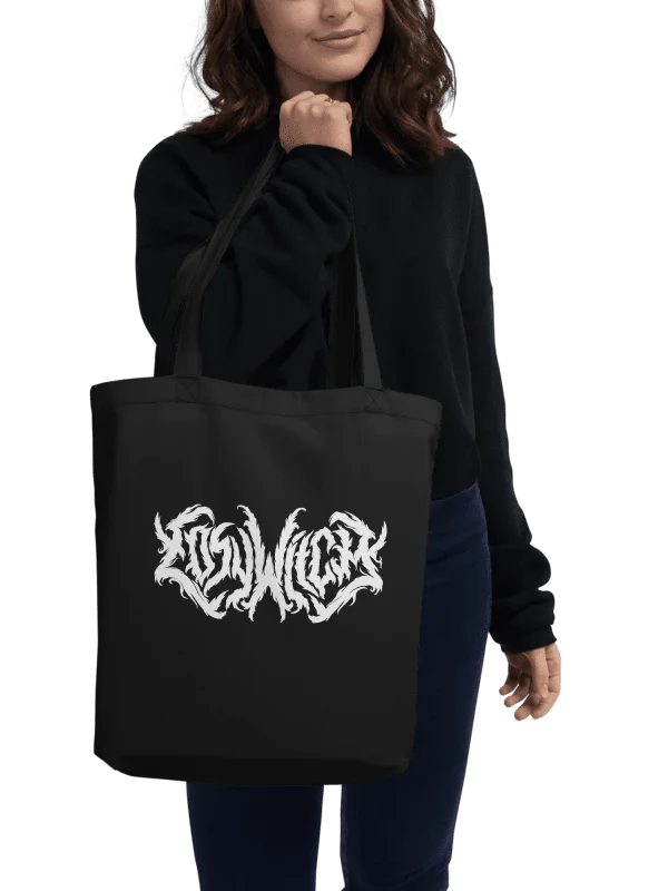 Cosy Black Metal Eco Cotton Tote Bag - Black product image (2)