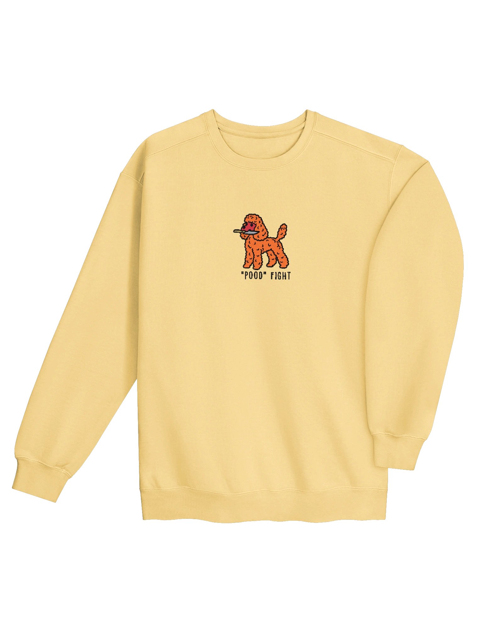 Pood Fight Funny Chibi-Style Embroidered Premium Sweatshirt for Poodle(Red) Owners product image (44)