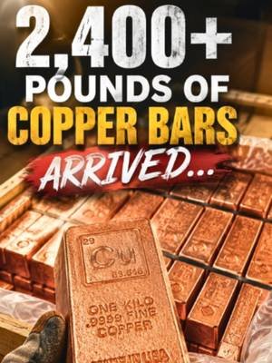 2,400+ Pounds of Copper Bars Arrived… 2,400+ pounds of Copper just arrived at Money Metals.   Massive copper bullion unboxing featuring thousands of pounds of copper bars. #Unboxing #copper #copperbullion #copperbar #copperbars #investment #behindthescene