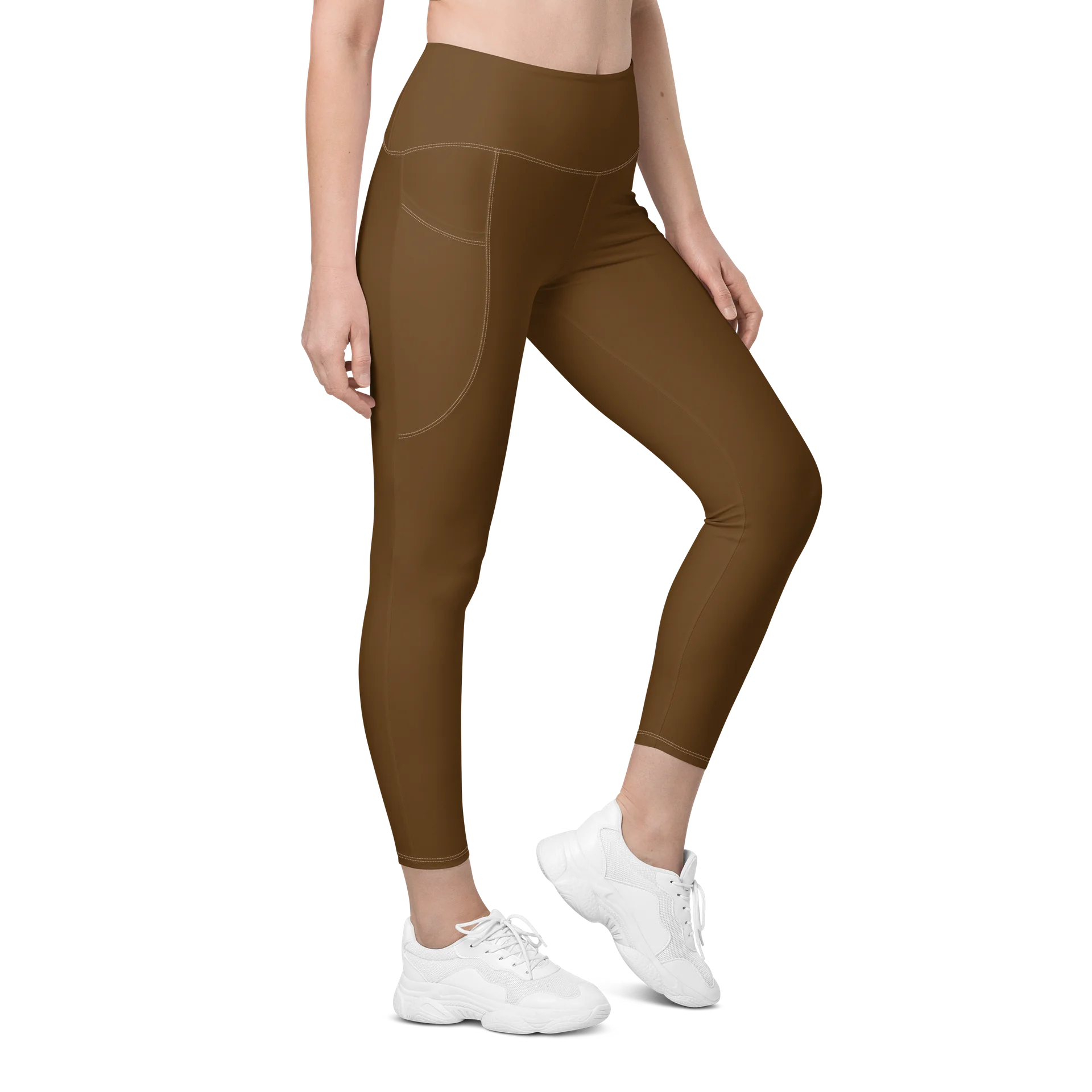 Brown Leggings with Pockets product image (5)