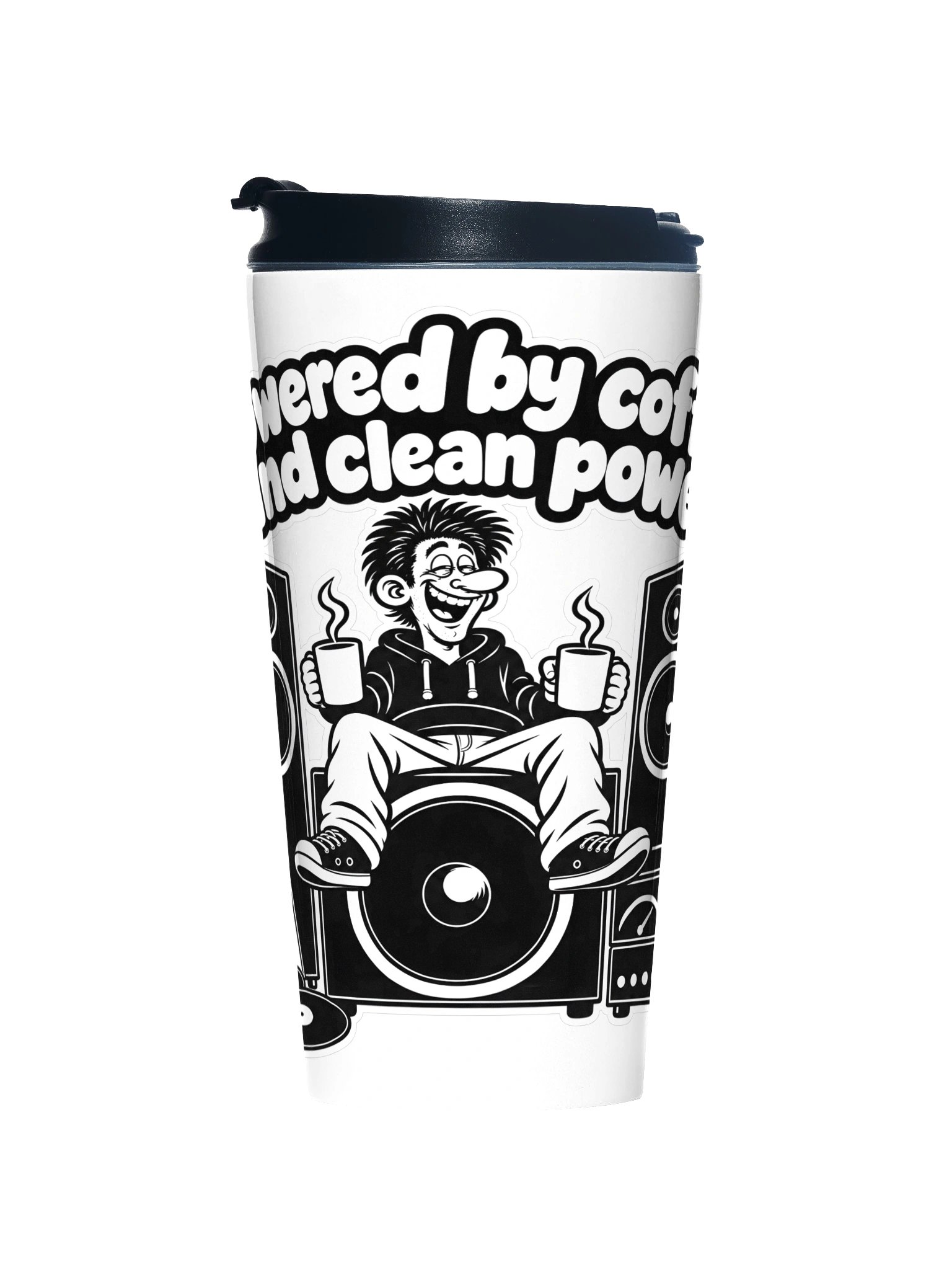 Powered By Coffee And Clean Power - Travel Cup product image (1)