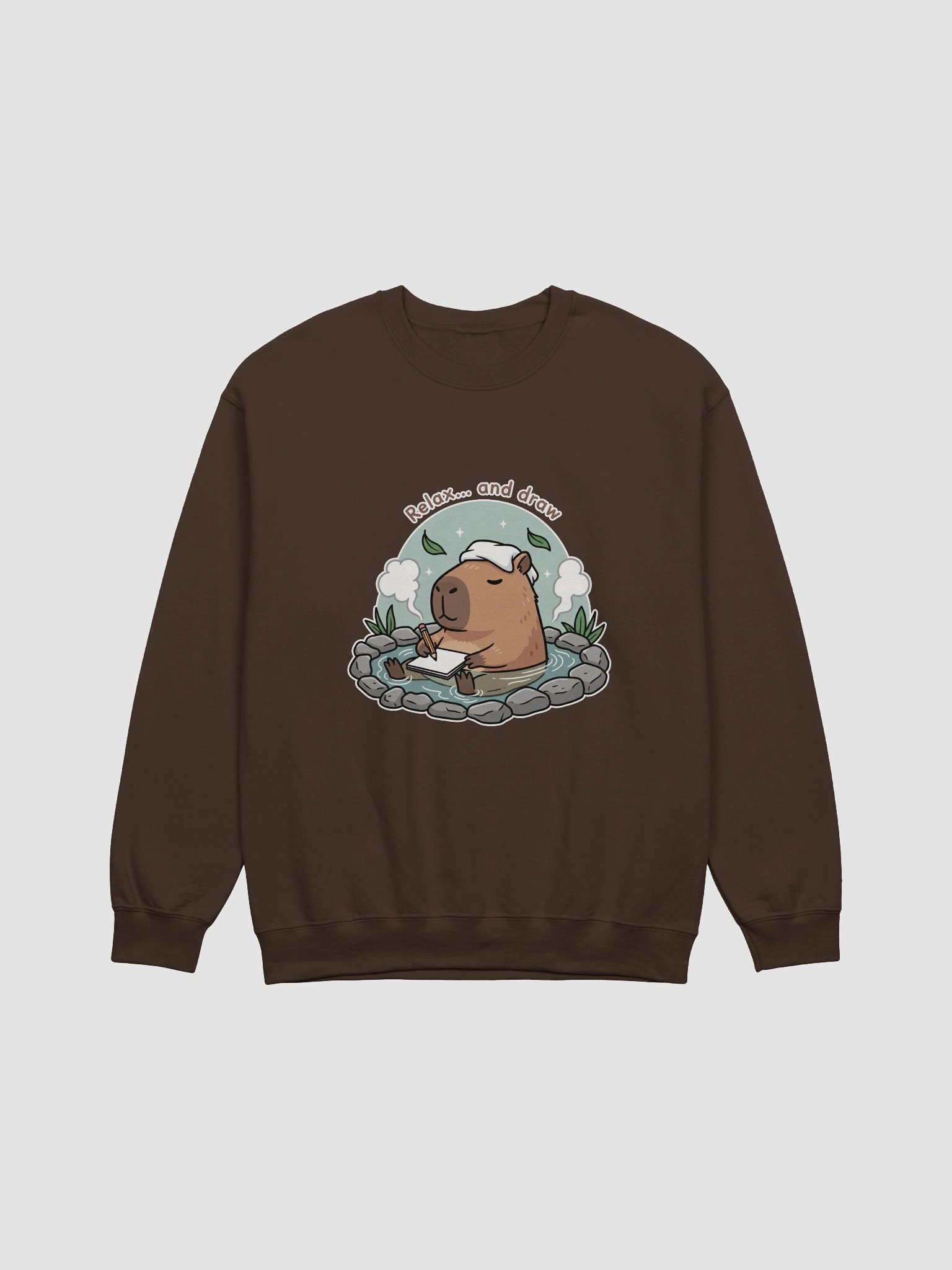 Capybara Sketch Spa Crewneck Sweatshirt product image (13)