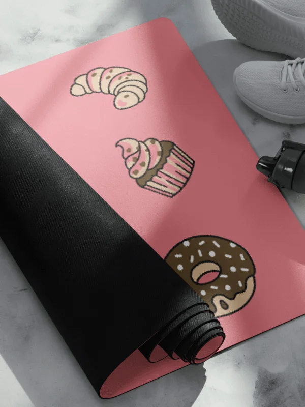 I'M YUST HERE FOR THE TREATS Yoga Mat product image (2)