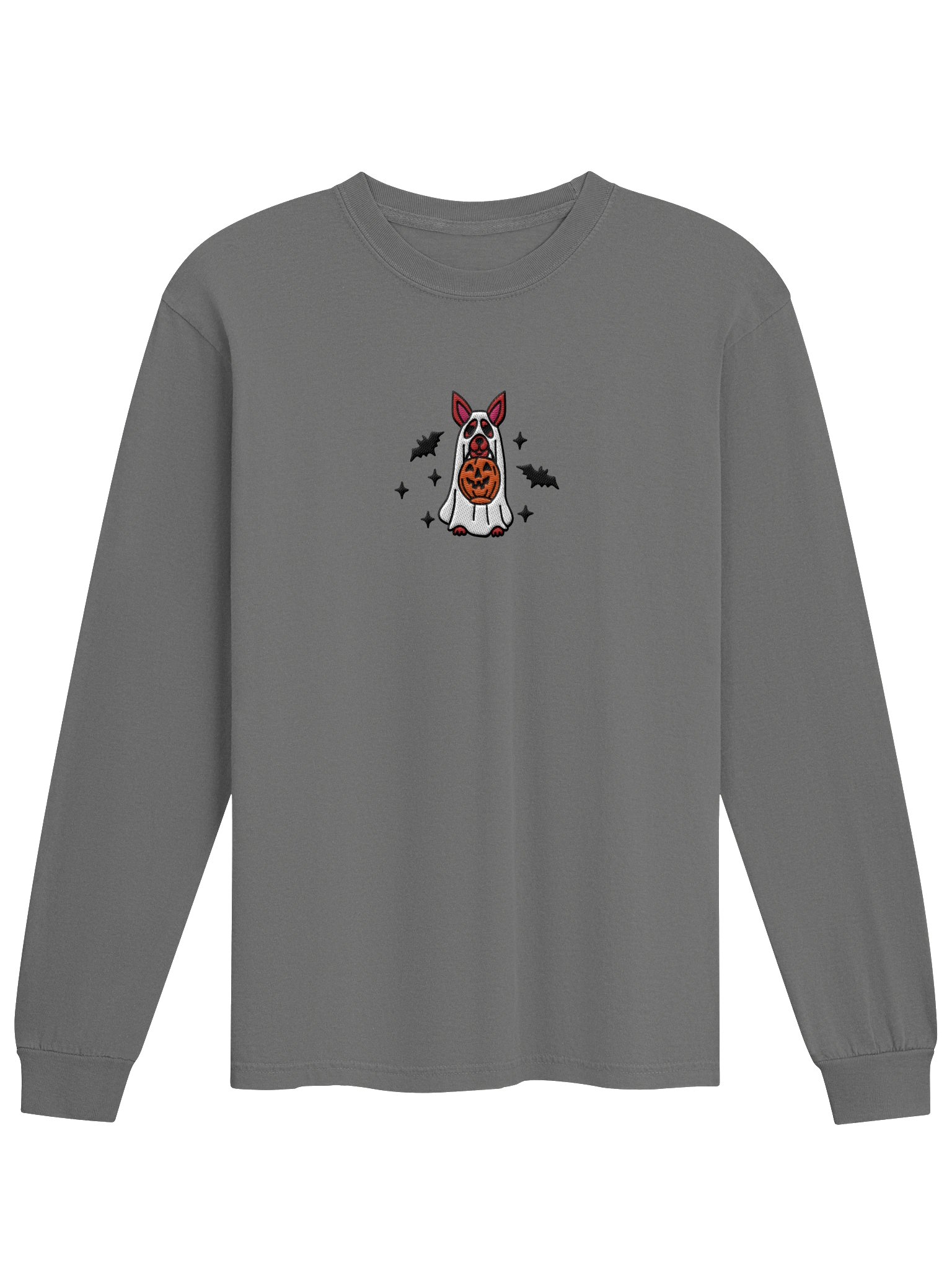 Halloween Chihuahua(Red) Embroidered Long-sleeved T-Shirt product image (4)