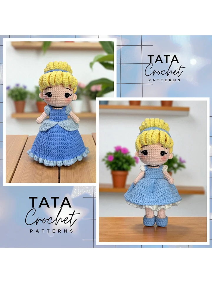 PDF -♡- Doll Dress Up & Transformation -♡- Princess Amigurumi Crochet Pattern product image (1)