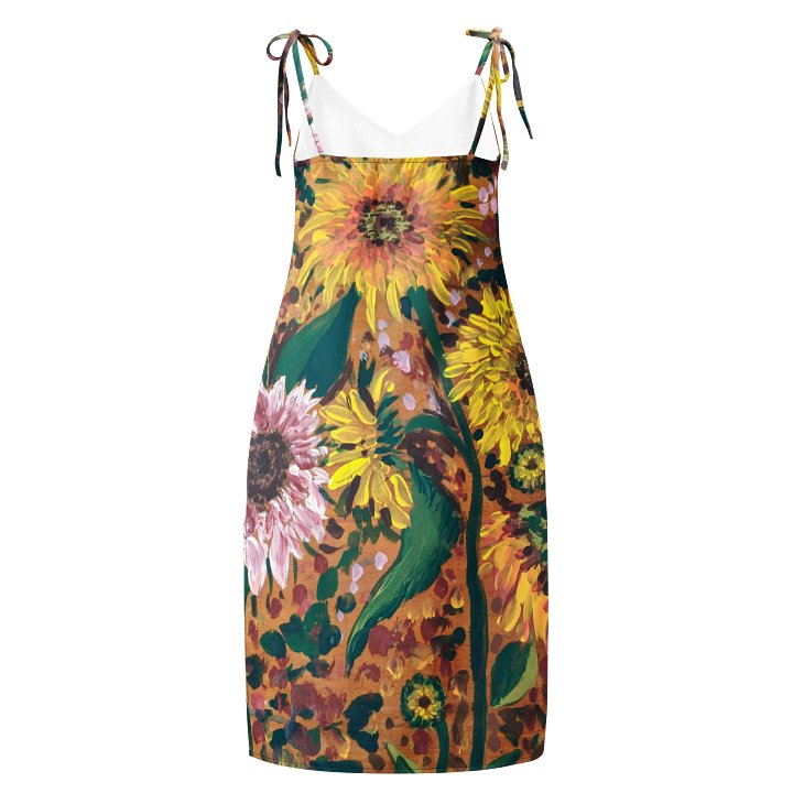 Sunflower impressionist Midi Chiffon Dress product image (2)