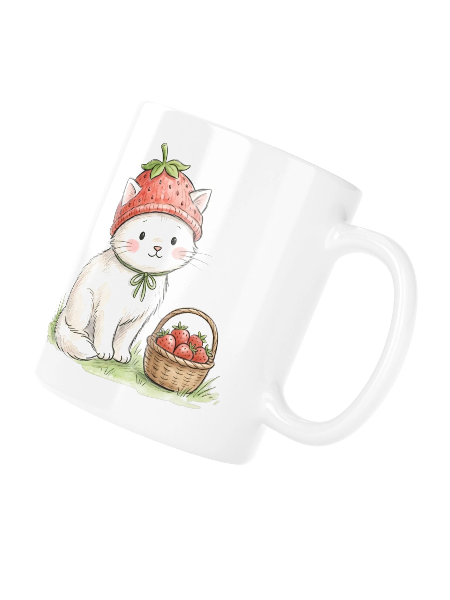 Strawberry Hat Kitten Mug product image (4)