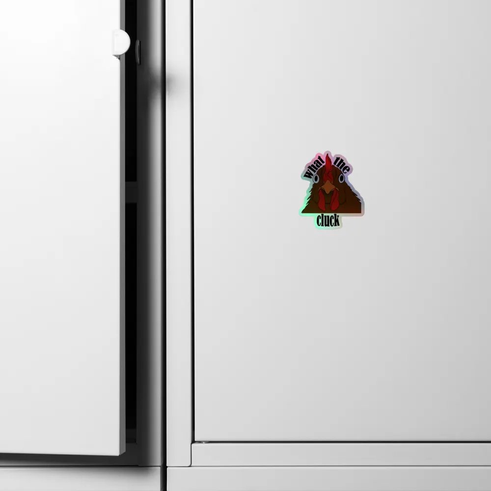 What the cluck holo sticker product image (4)