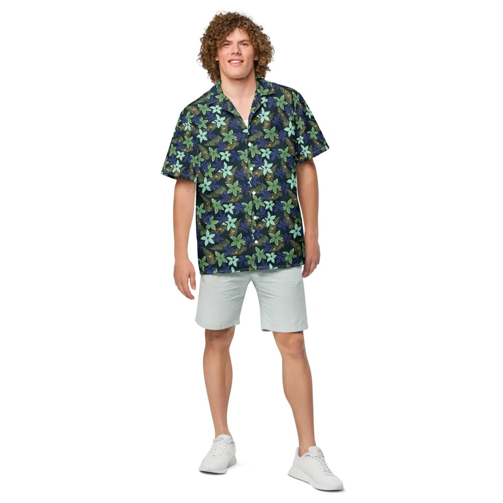 Midnight Tropical Floral Hawaiian Shirt product image (4)
