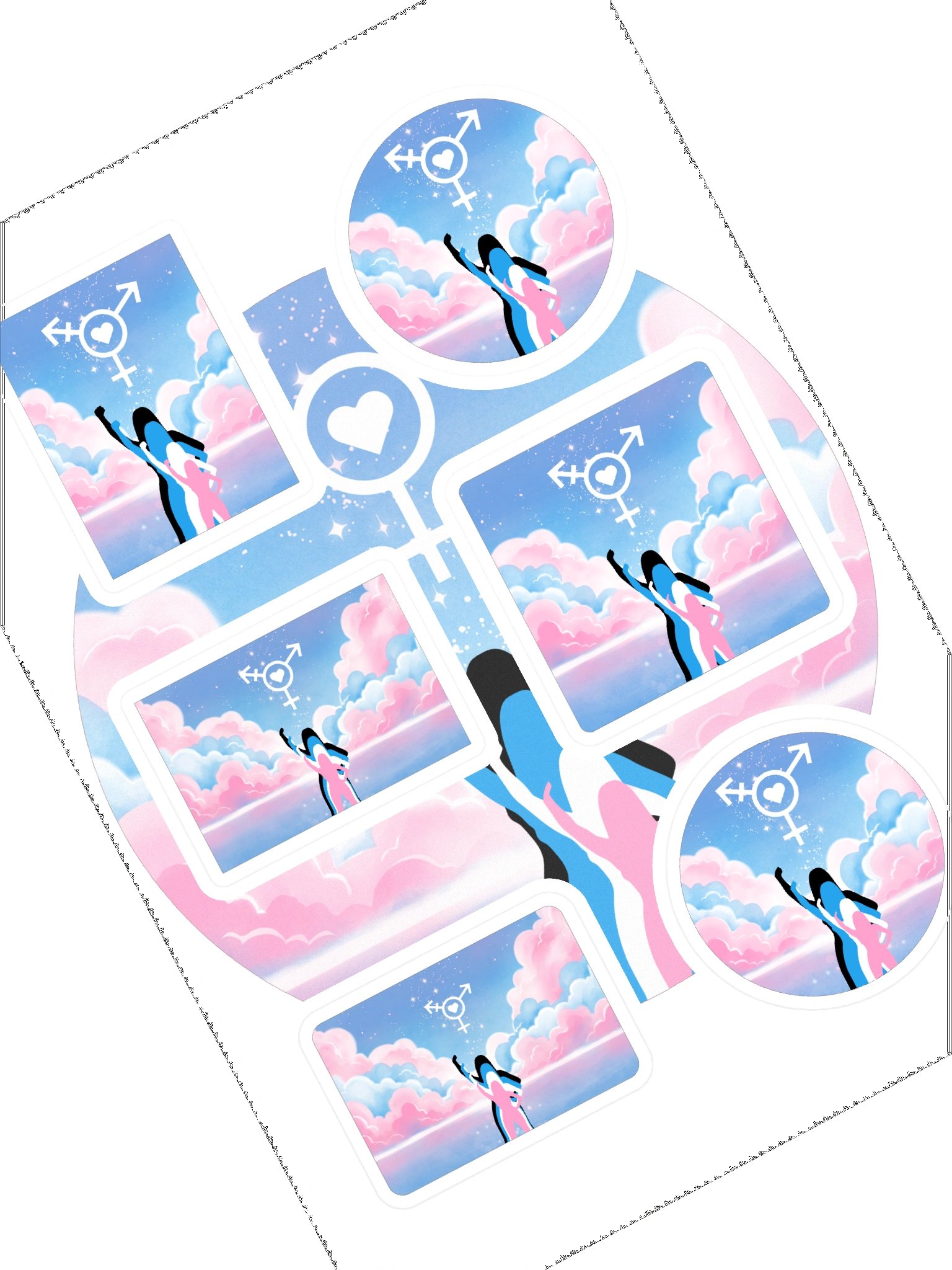 The Trans Femme Signal Sticker Sheet product image (1)
