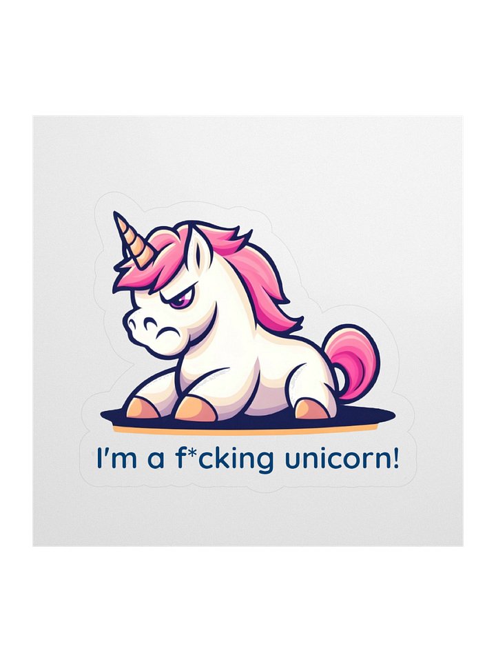 Grumpy Unicorn Vinyl Stickers product image (1)