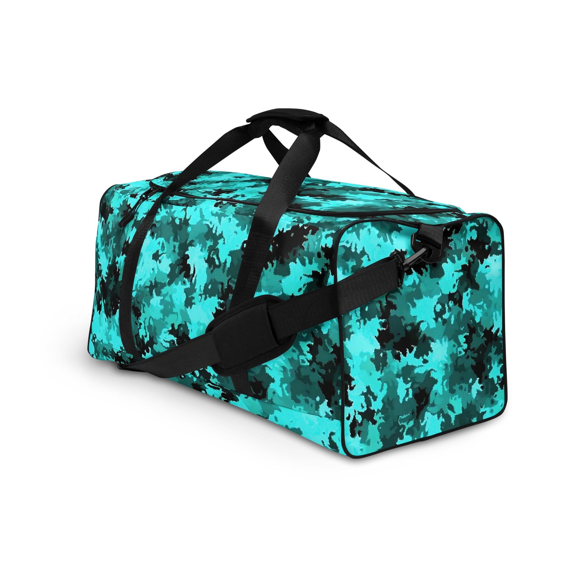 Turquoise Camo Dreams All-Over Duffle Bag product image (3)