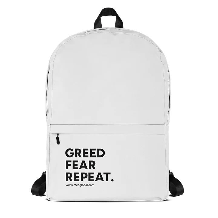 Greed Fear Repeat All-Over Backpack product image (2)