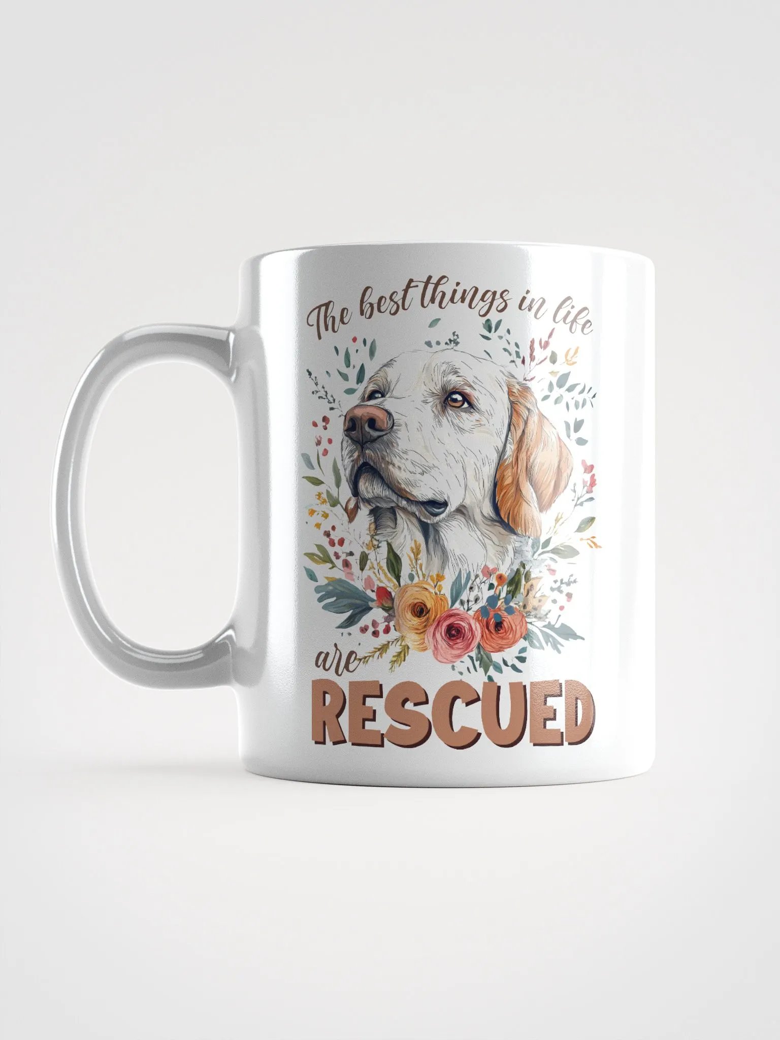 The Best Are Rescued White Glossy Mug product image (6)