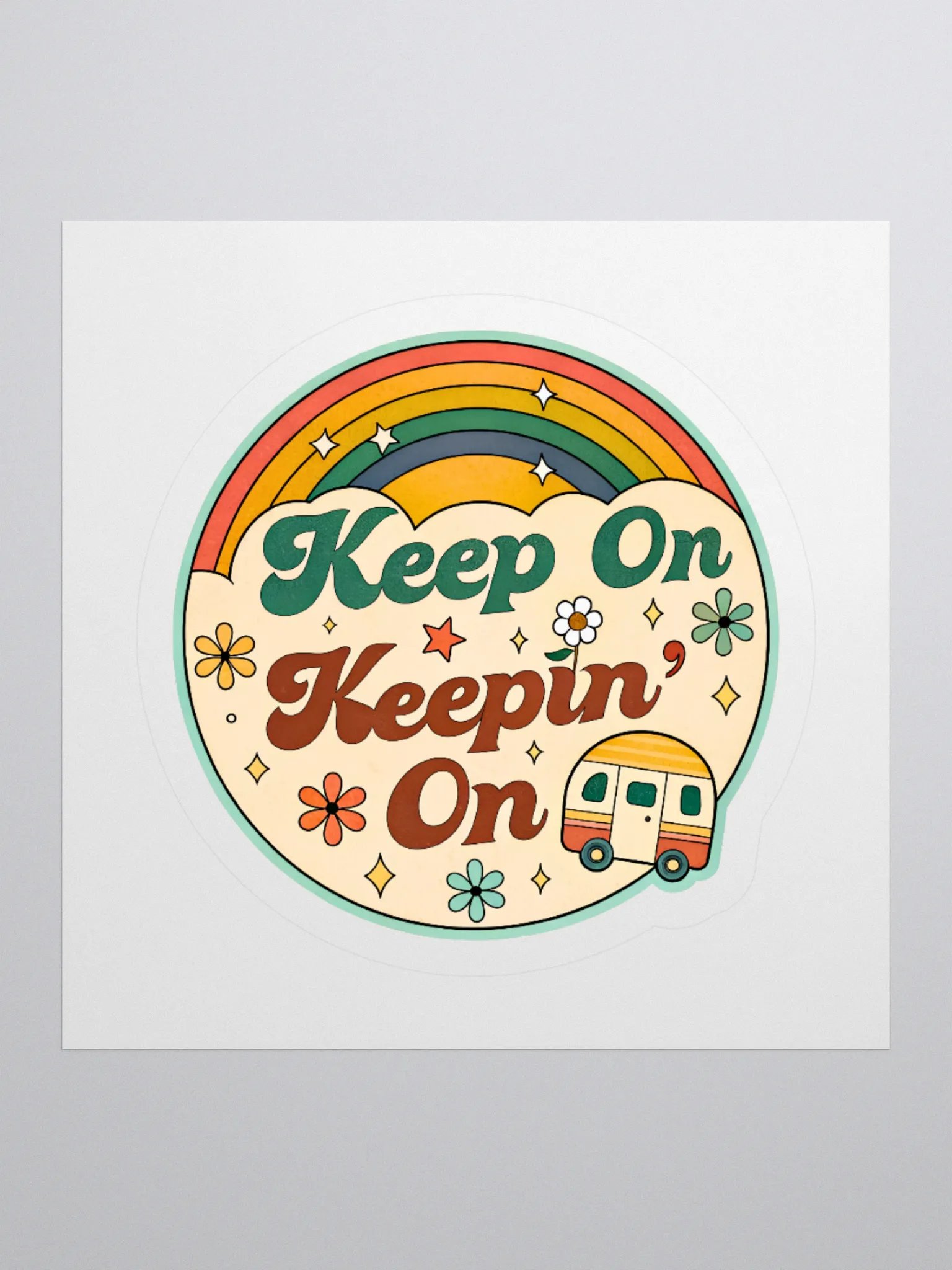 Keep On Keepin' On Rainbow Stickers product image (1)