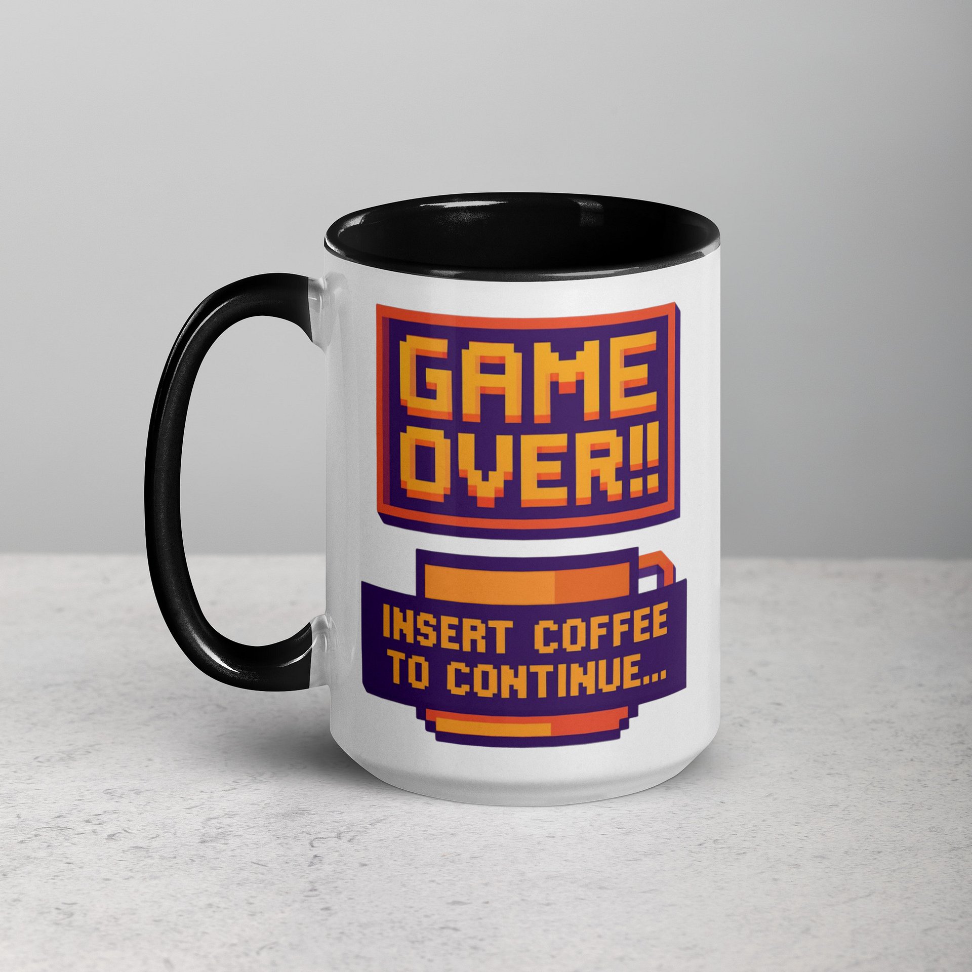 Game Over Insert Coffee to Continue Mug | Retro Gamer Coffee Mug | Funny Gaming Gift for Gamers product image (11)