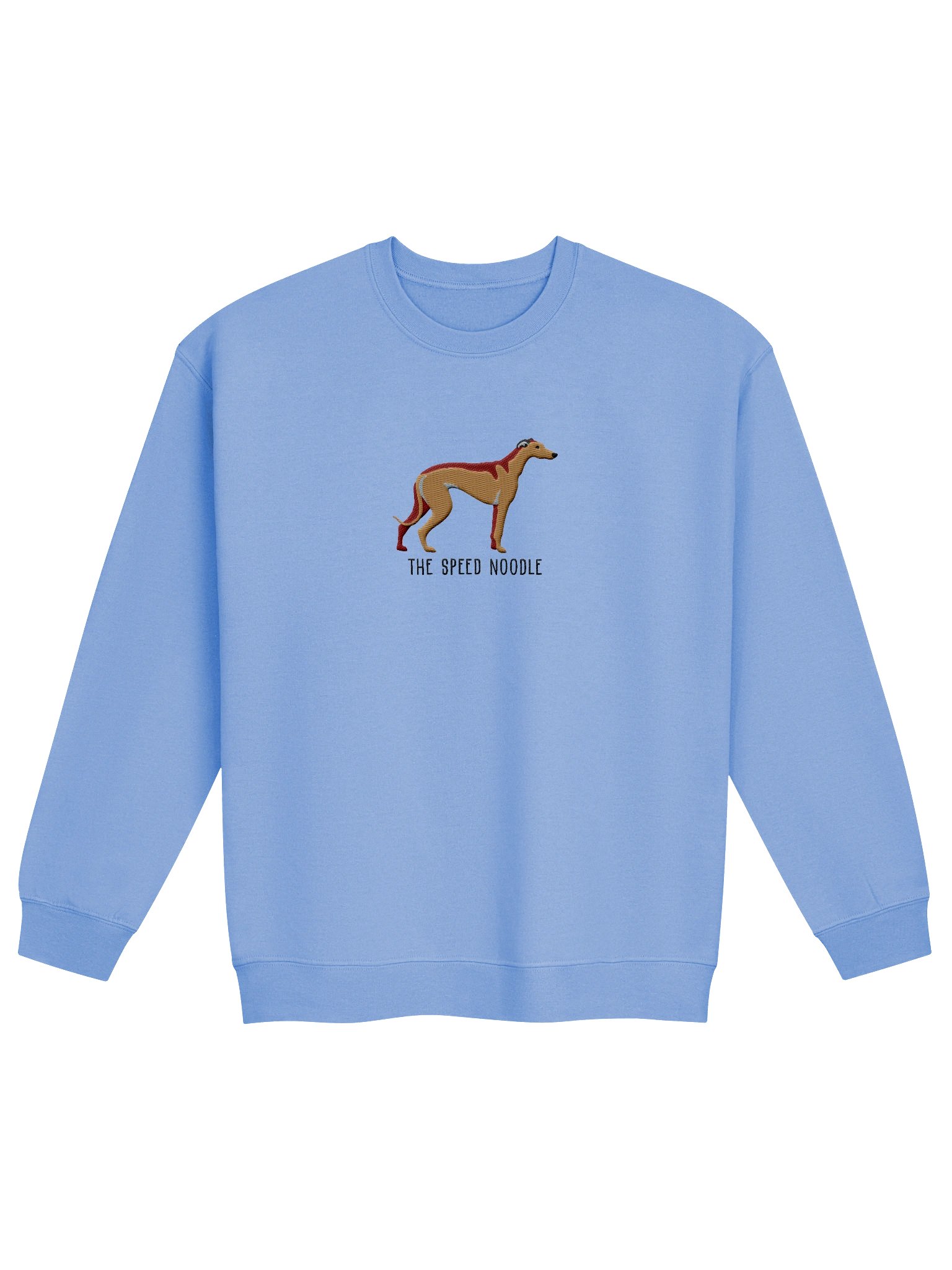 The Speed Noodle Sweatshirt (Embroidered) of an English Greyhound(Tan) product image (4)