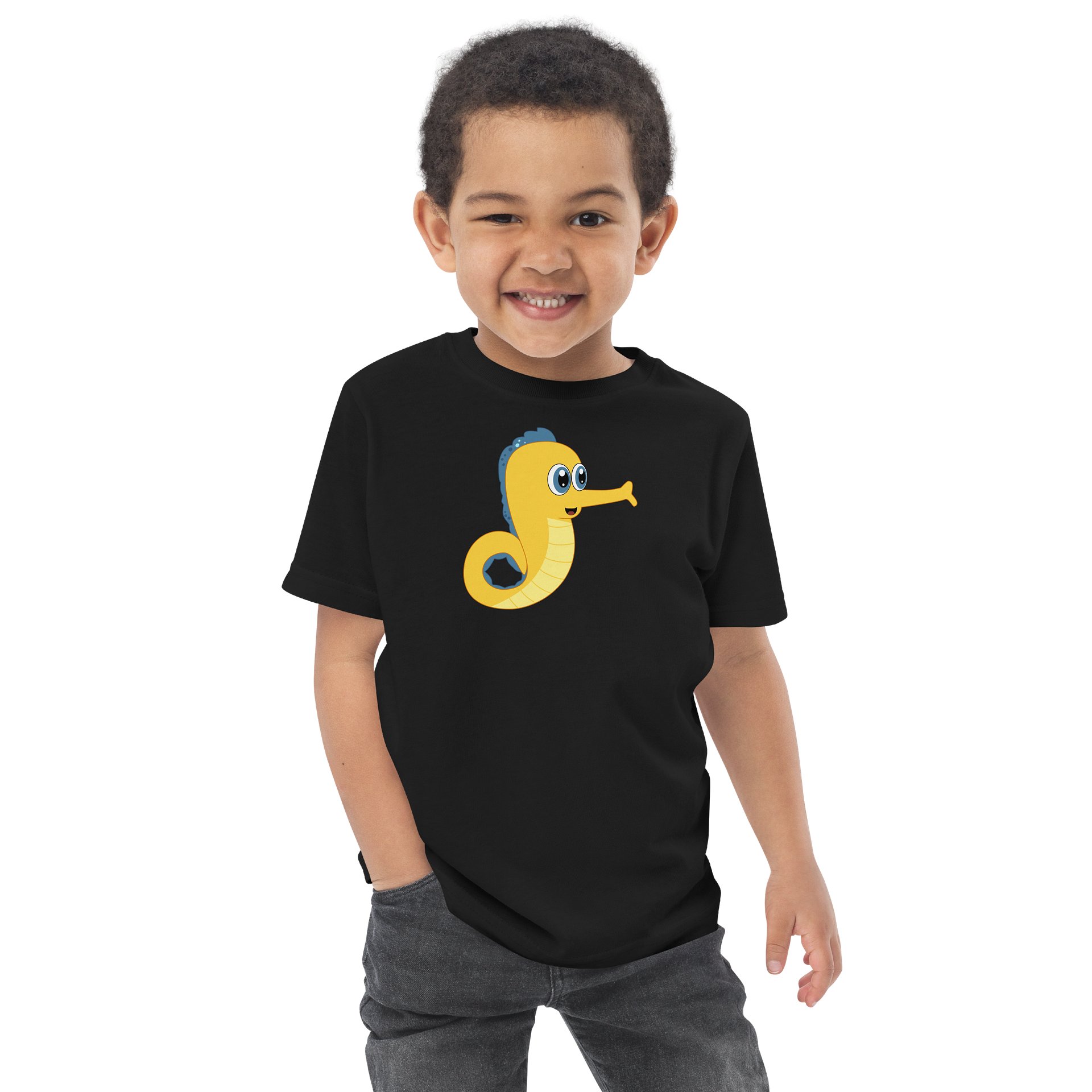 Sea Friends Seahorse Toddler Jersey T-Shirt product image (8)
