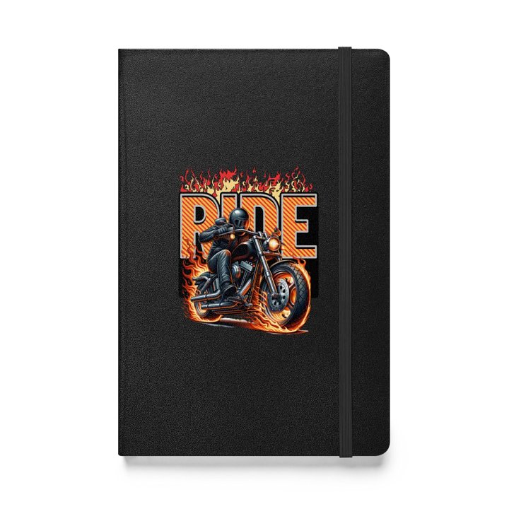 Ride Motorcycle Flaming Hardcover Journal product image (1)